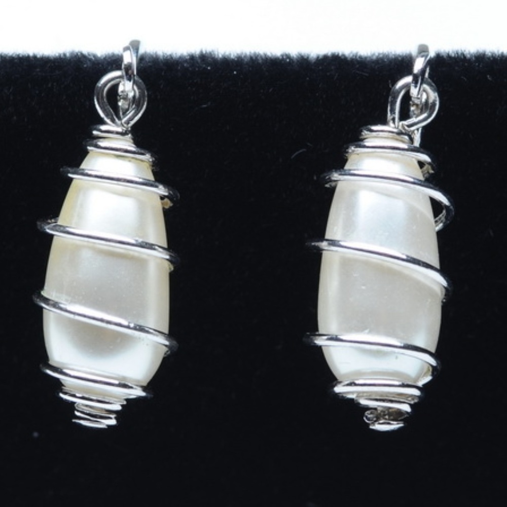 Pearl and Silver Sarah Coventry Clip-On Earrings